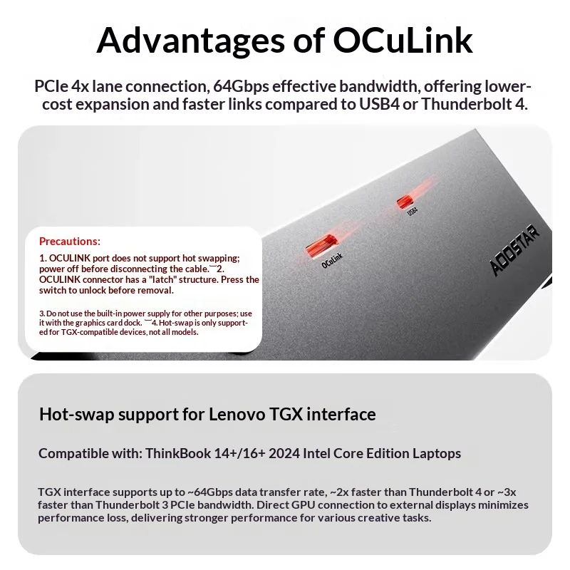 AOOSTAR AG01 AG02, base para t - Oculink Egpu Dock Graphics Card reseña y precio